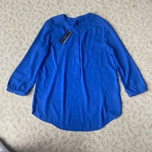Beautiful ultramarine blouse from NYDJ. New with tags! Size small.